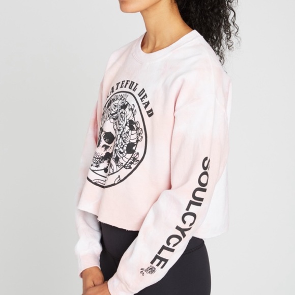 Soul Cycle Grateful Dead Tie Dye Crop Sweatshirt - Picture 2 of 10